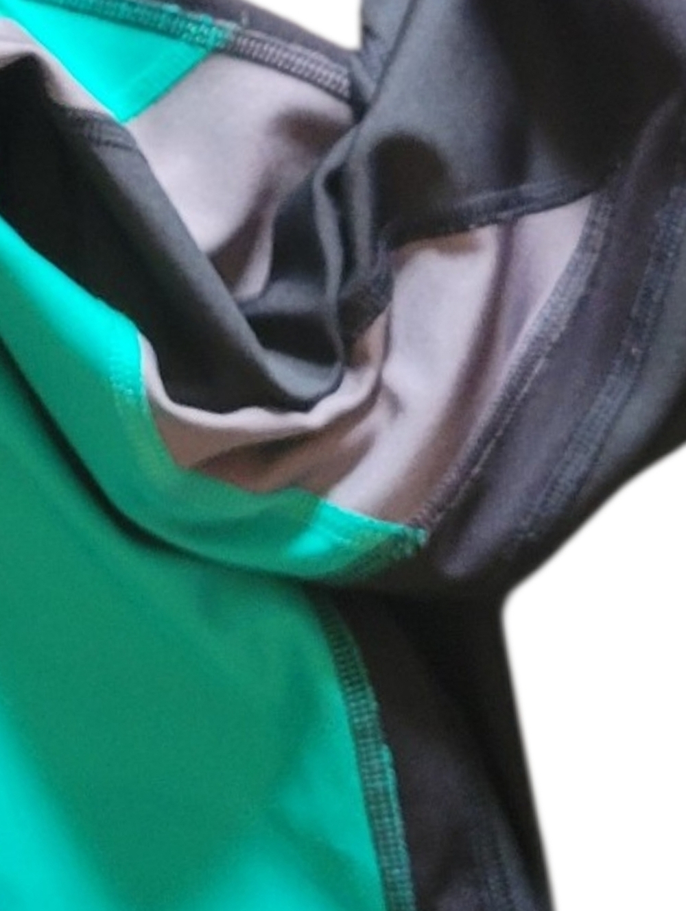 Under Armour Black & Teal Colorblock Leggings - Picture 4 of 5